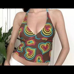 Crop Tops Women Heart  ll Up Tank Summer